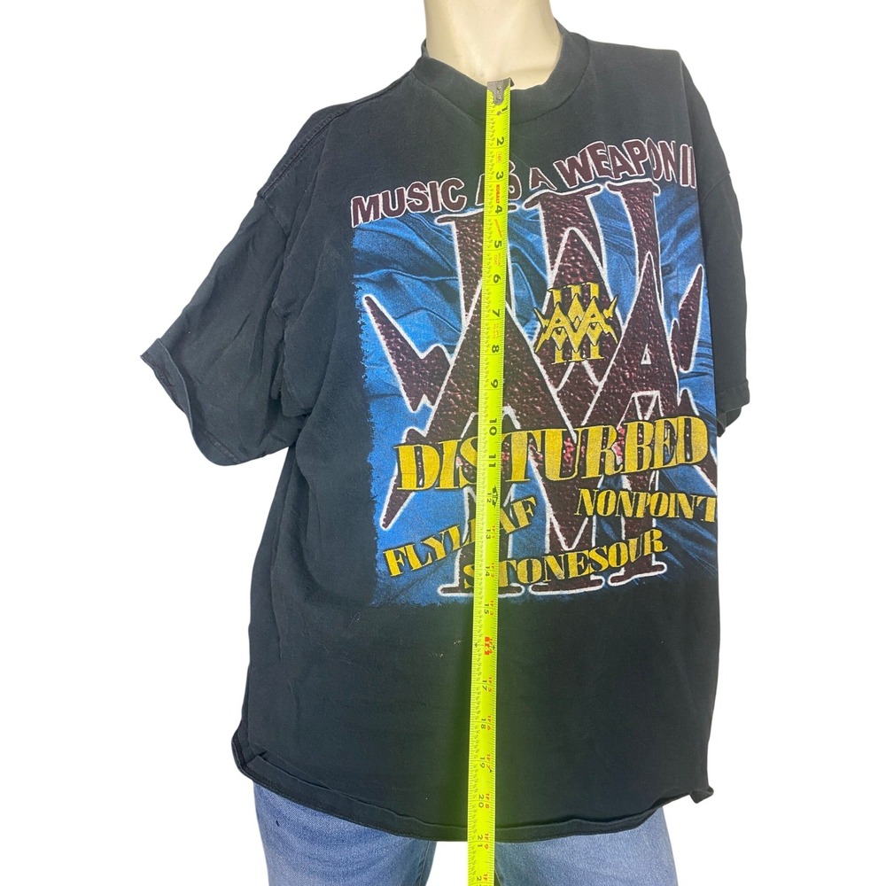 Disturbed Music As A Weapon II Tour Band T Shirt Black Mens XL Rock